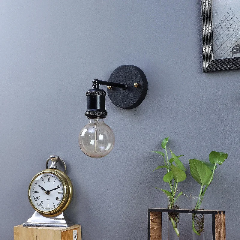 Elements Black Metal Wall Light by SS Lightings