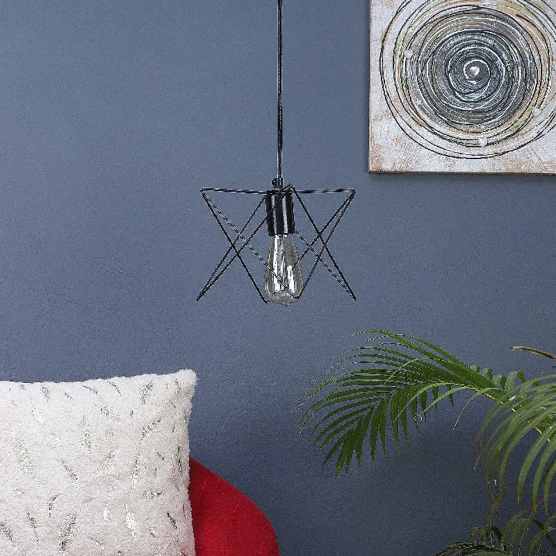 Nordic Black Vintage Metal Single Hanging Light by SS Lightings