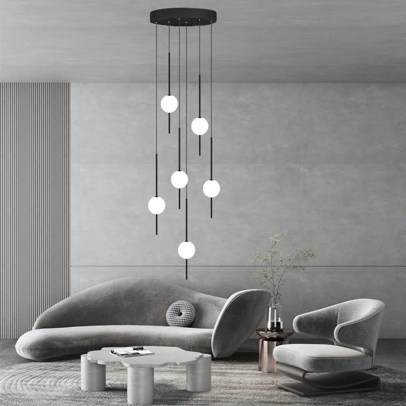 Long Line Glass Ball Chandelier - Lighting Solution.