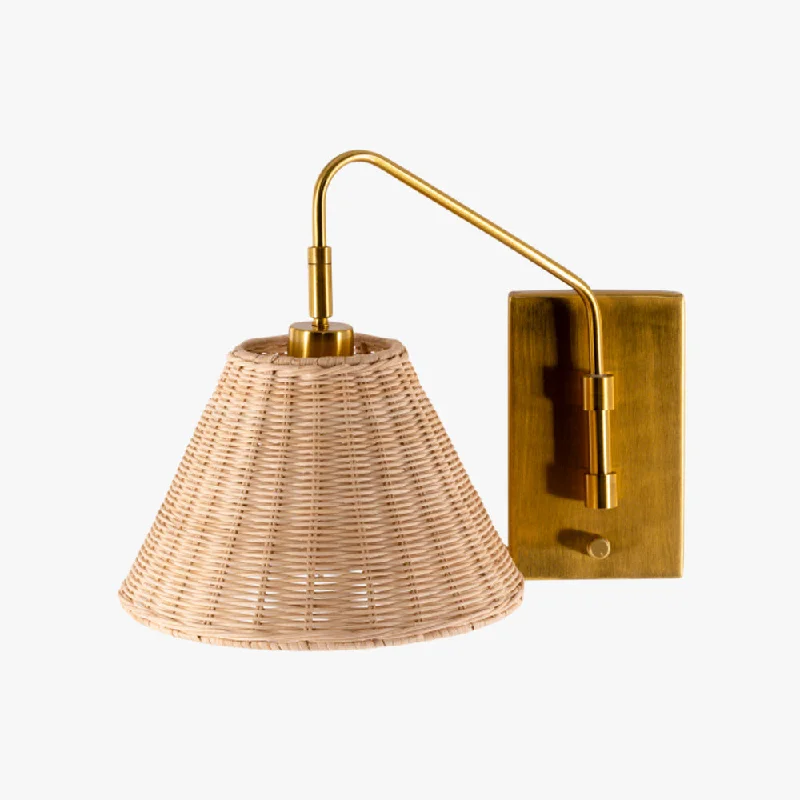 Tinsley Rattan Sconce