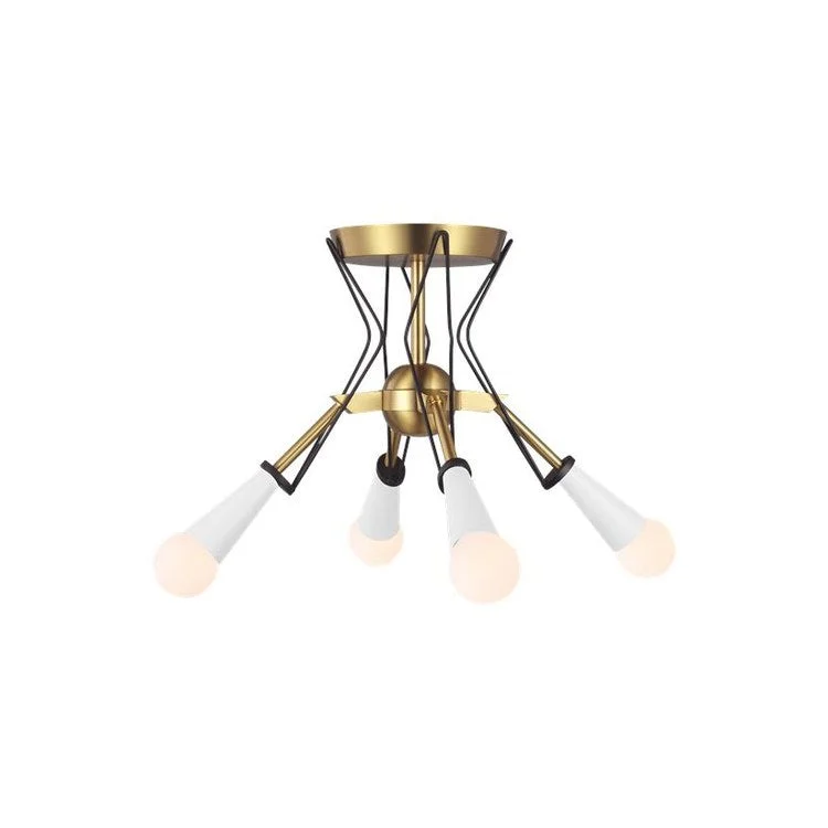 Ceiling Light Piro Ellen DeGeneres Flush Mount Burnished Brass