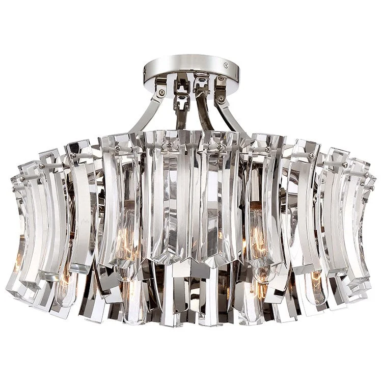 Elegance Royale Six-Light Semi-Flush Mount Ceiling Fixture