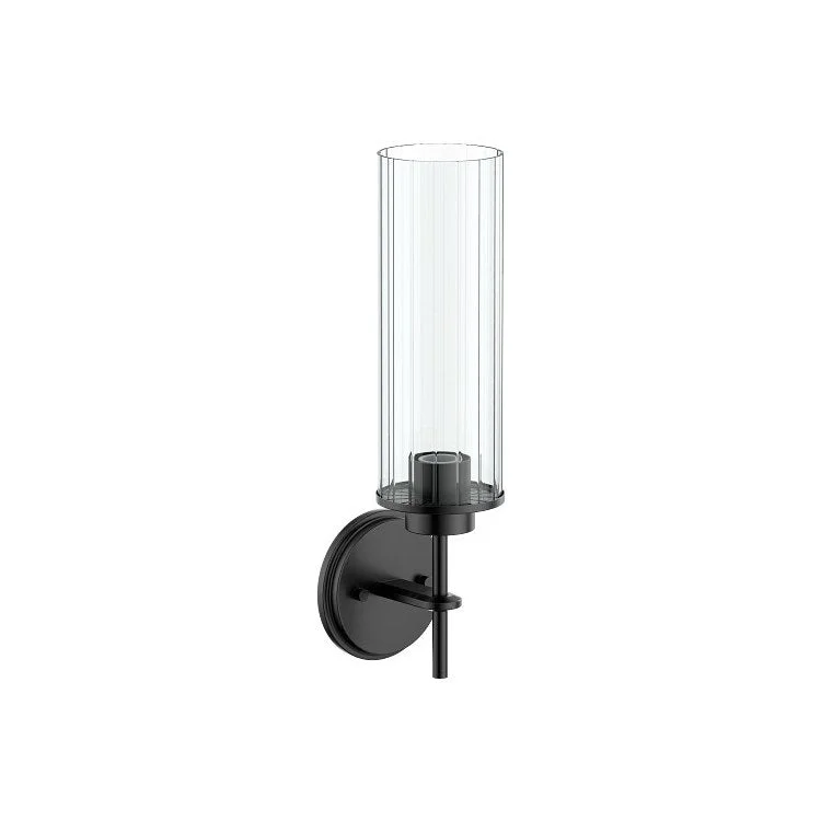 Bath Light Greenfield Single Globe 1 Lamp Matte Black Glass or Shade Globe