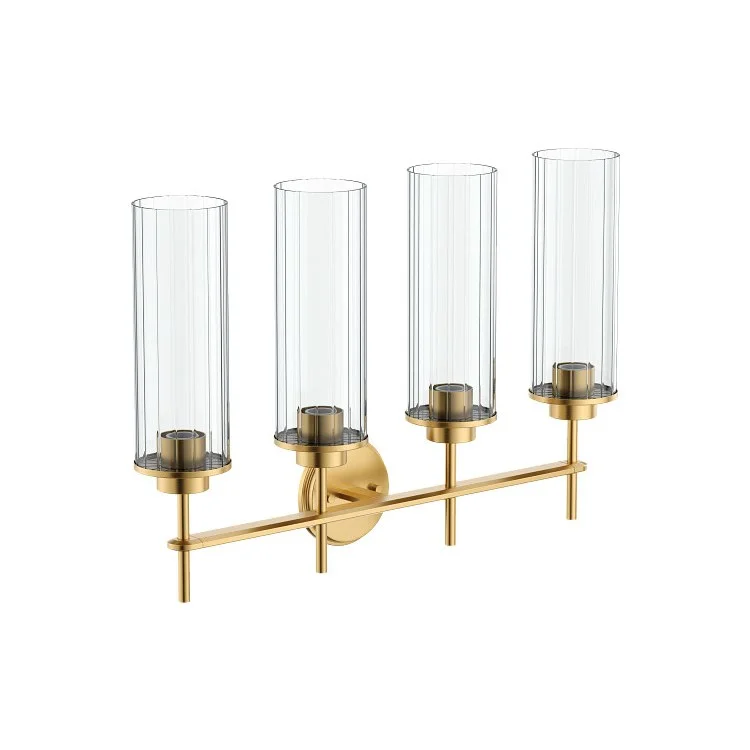 Bath Light Greenfield 4 Globe 4 Lamp Brushed Gold Glass or Shade Globe