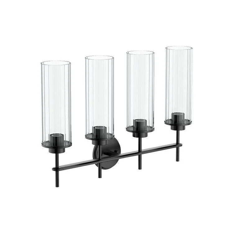 Bath Light Greenfield 4 Globe 4 Lamp Matte Black Glass or Shade Globe