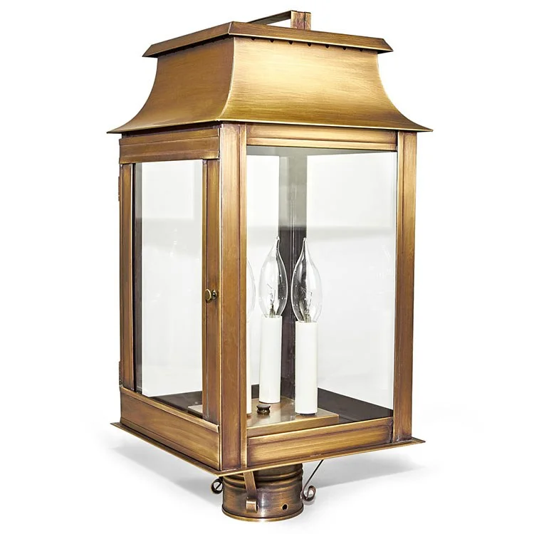 Concord Three-Light Outdoor Pagoda Post Lantern