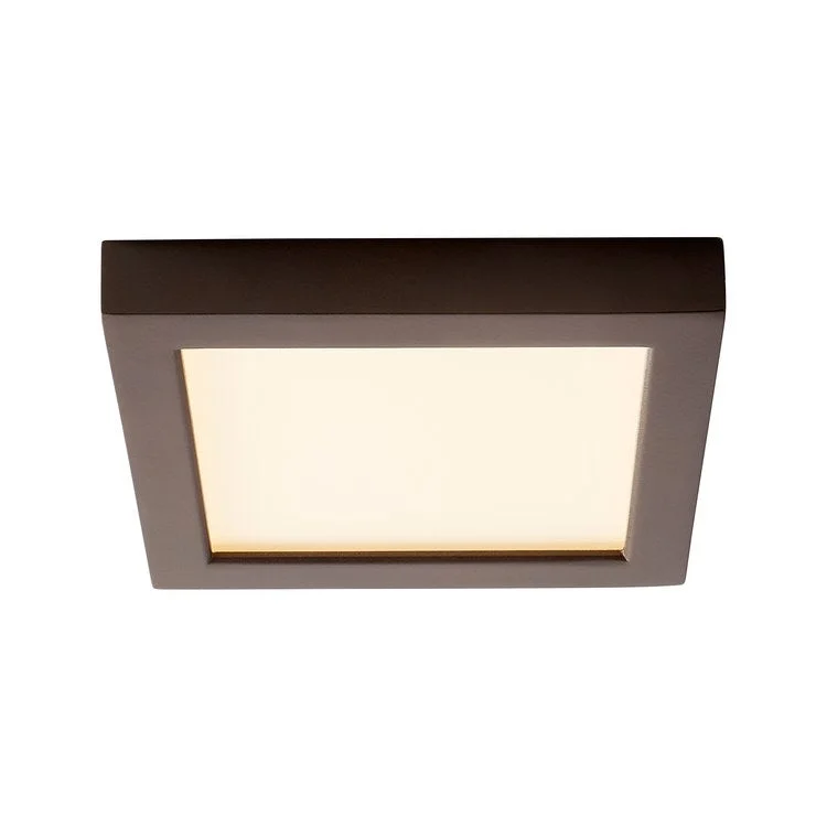 Altair Single-Light 7" LED Square Flush Mount Ceiling Fixture - Oiled Bronze