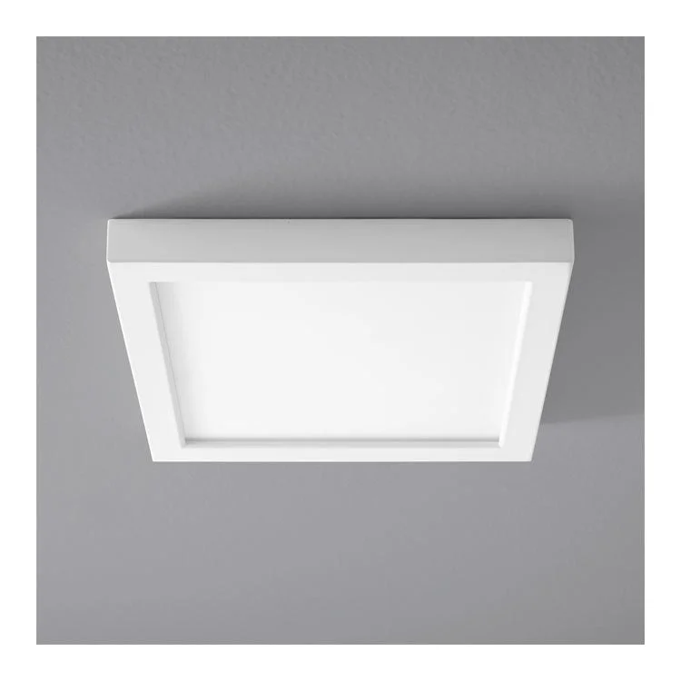 Altair Single-Light 9" LED Square Flush Mount Ceiling Fixture - White