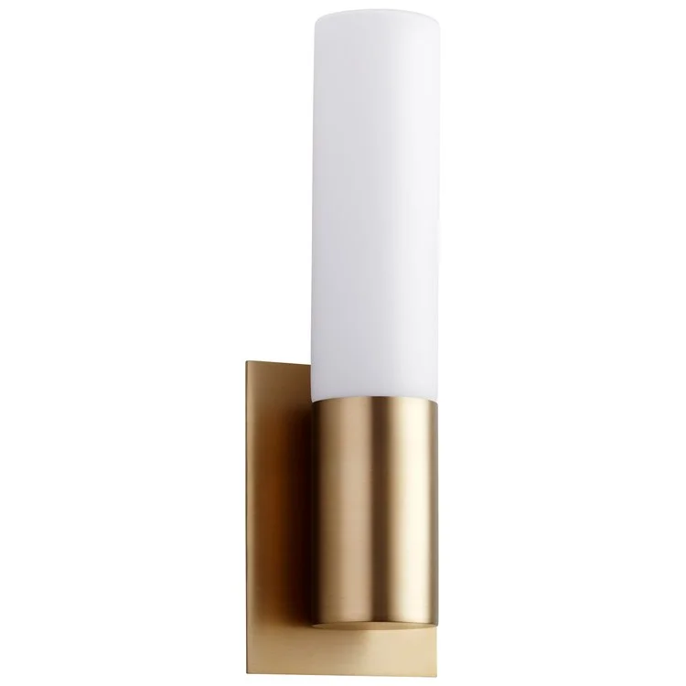 Magneta Single-Light LED Wall Sconce with Acrylic Shade - Aged Brass