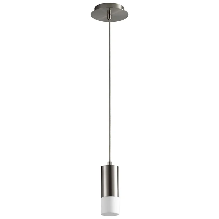 Magneta Single-Light LED Mini Pendant with Acrylic Shade - Satin Nickel