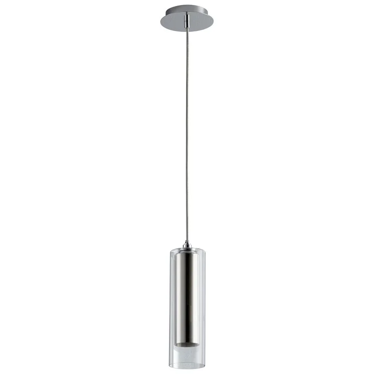 Gratis Single-Light Mini Pendant with Mirrored Glass Shade - Polished Chrome