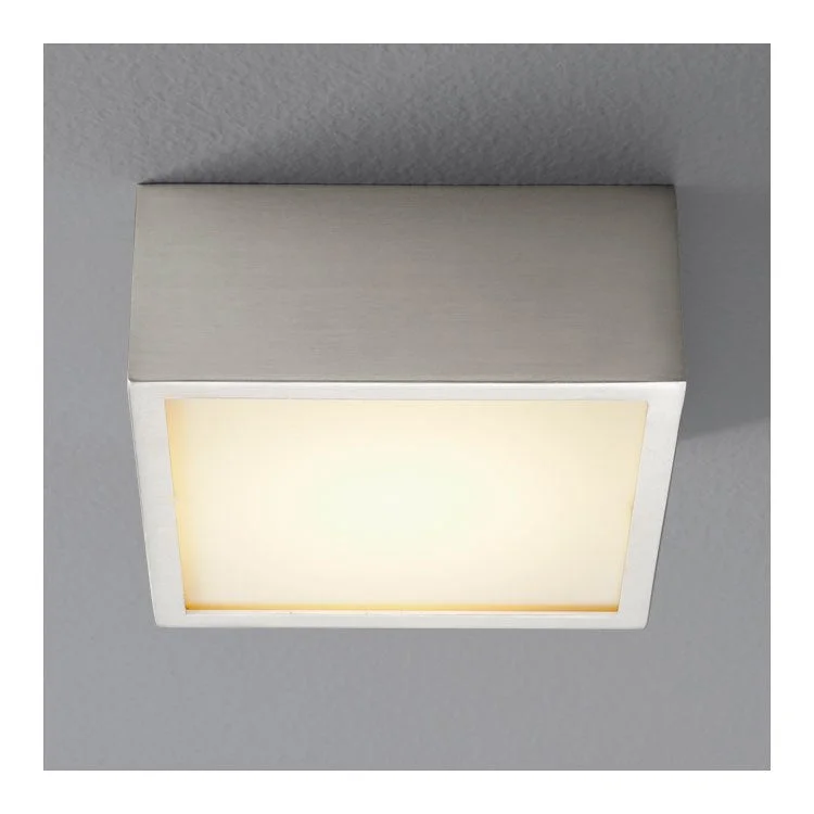 Pyxis Single-Light LED Small Flush Mount Ceiling Fixture/Wall Sconce - Satin Nickel