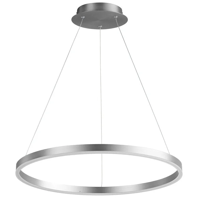 Circulo Single-Light 24" Pendant - Satin Nickel