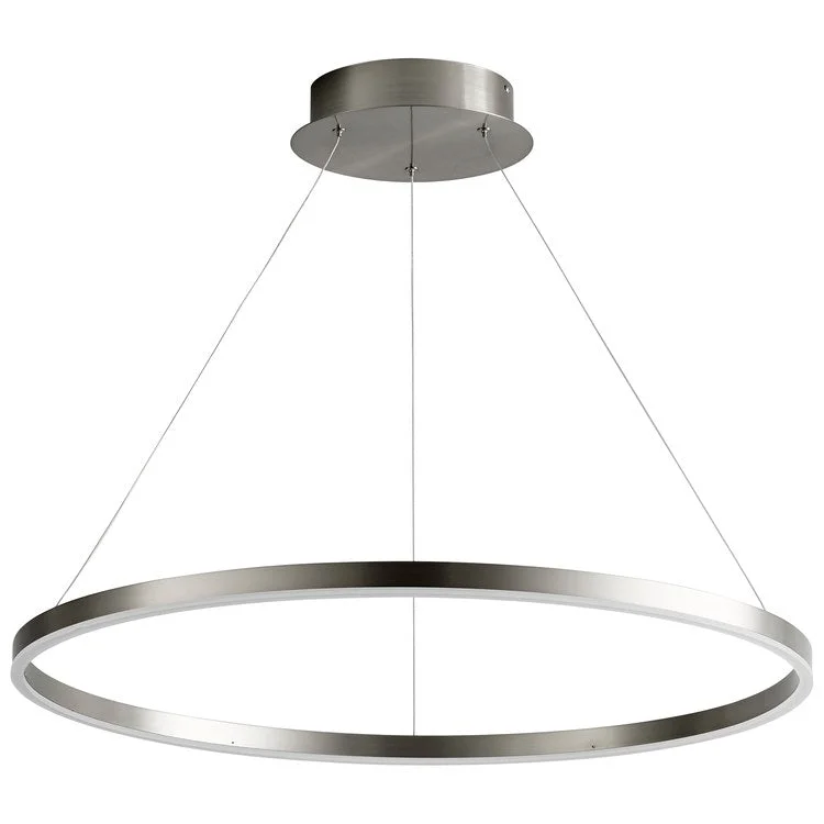 Circulo Single-Light 32" Pendant - Satin Nickel