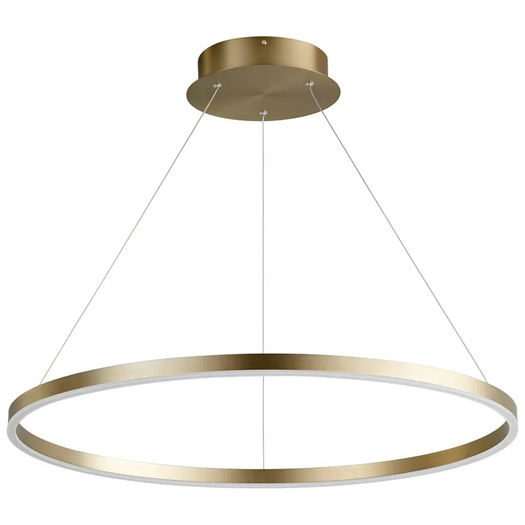 Circulo Single-Light 32" Pendant - Aged Brass