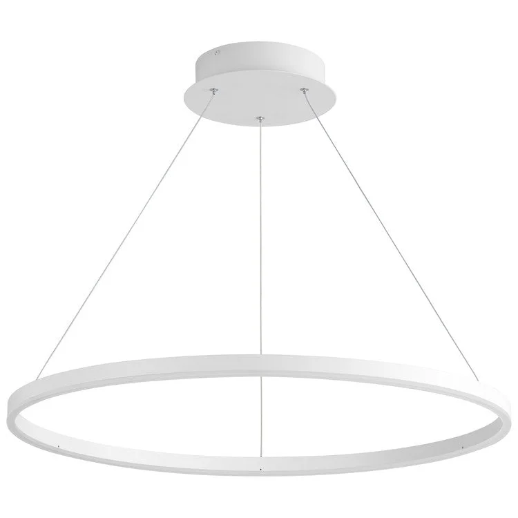 Circulo Single-Light 32" Pendant - White