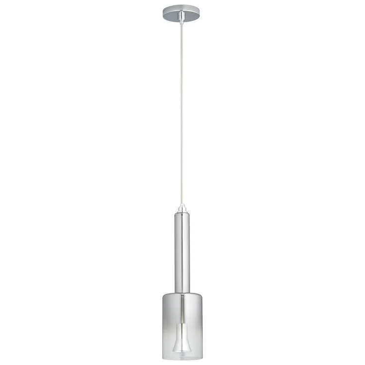 Spindle Single-Light LED Mini Pendant with Smoke Ombre Glass Shade