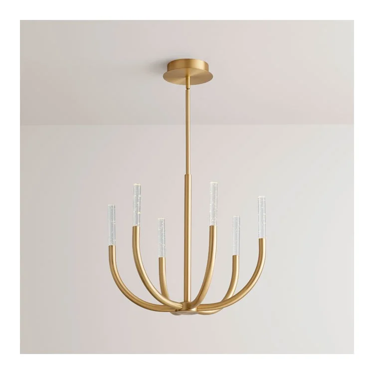 Presto! Six-Light LED Chandelier - Aged Brass