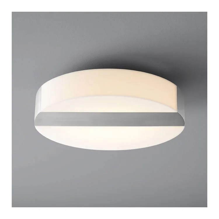 Aurora Single-Light Flush Mount Ceiling Fixture - Satin Nickel