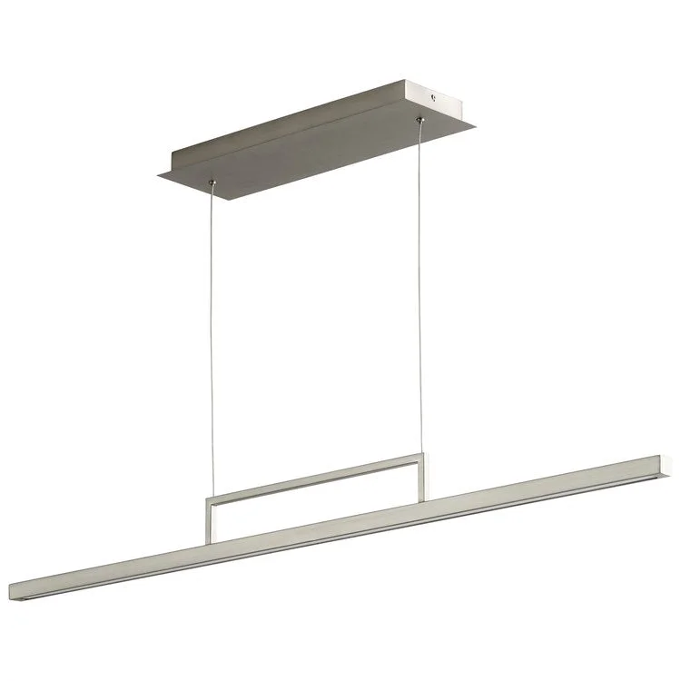 Stylus Single-Light 48" LED Linear Pendant - Satin Nickel