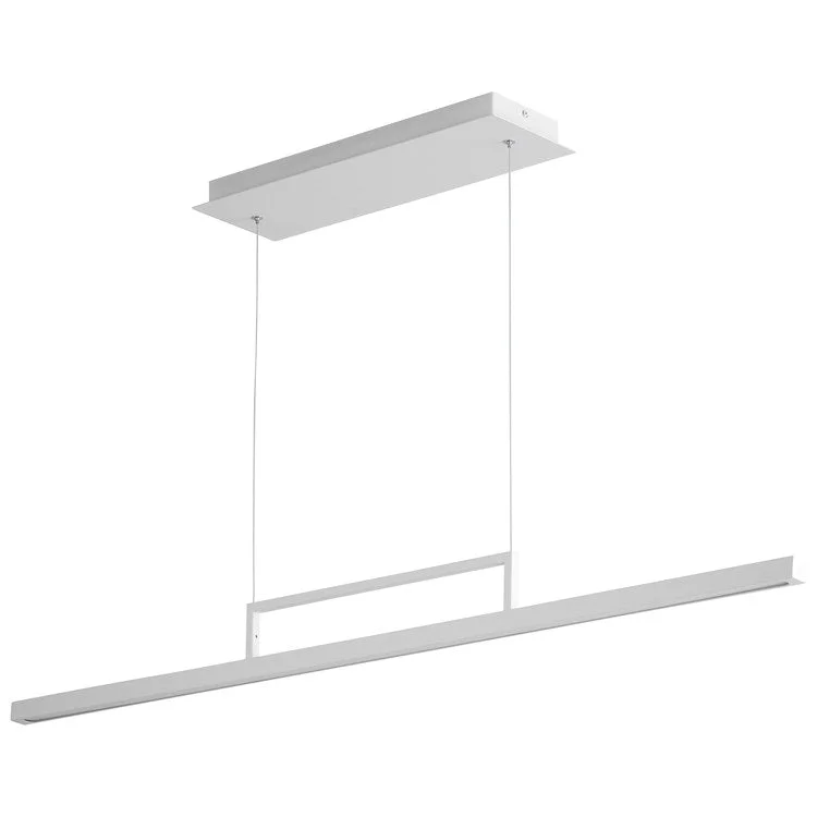 Stylus Single-Light 48" LED Linear Pendant - White