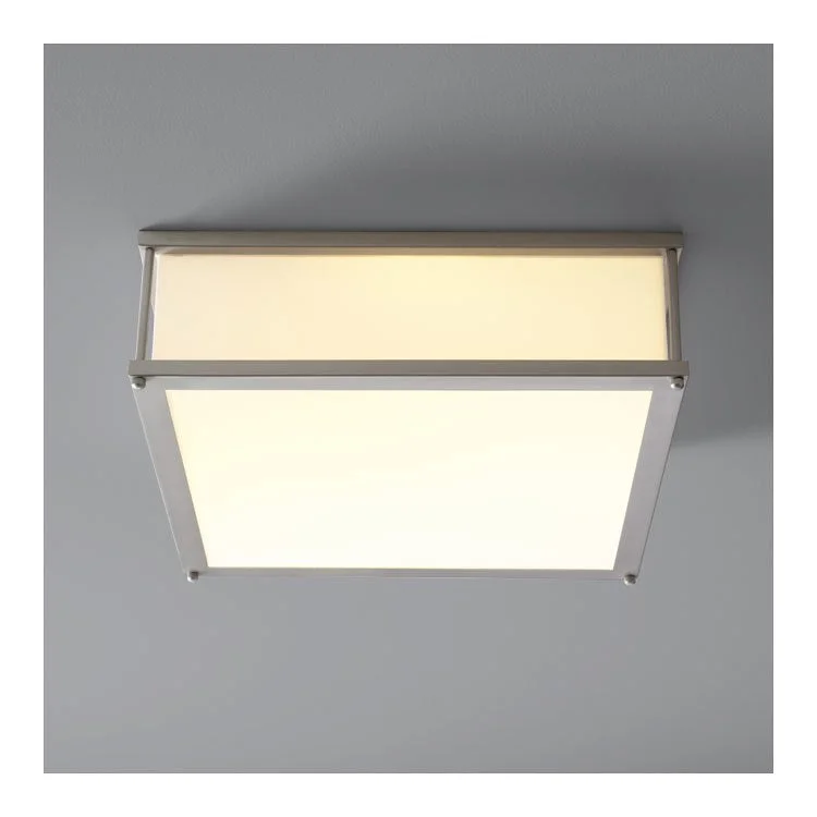 Modulo Two-Light LED Flush Mount Ceiling Fixture - Satin Nickel