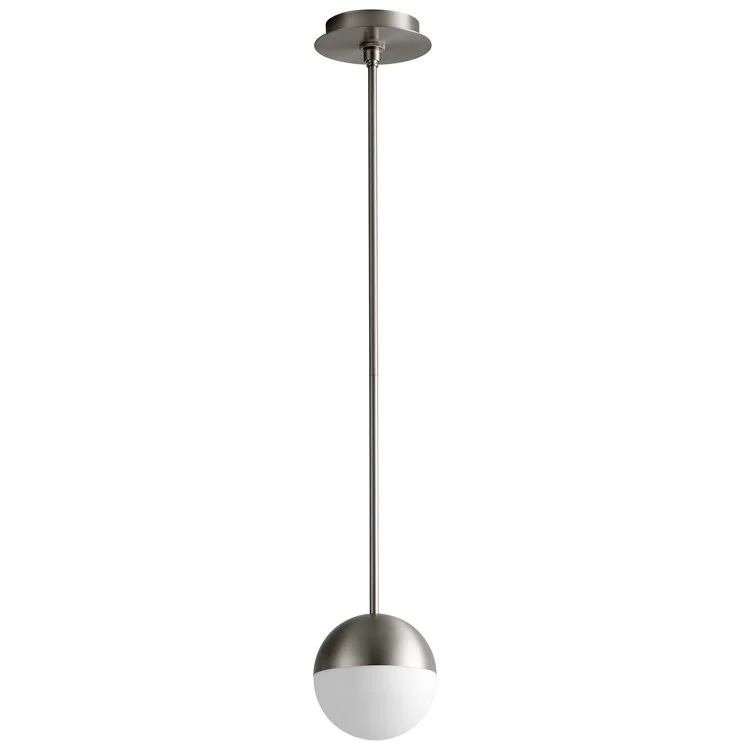 Mondo Single-Light 6" Globe Pendant - Satin Nickel