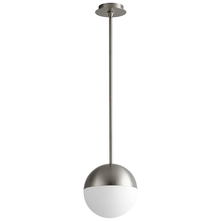 Mondo Single-Light 10" Globe Pendant - Satin Nickel