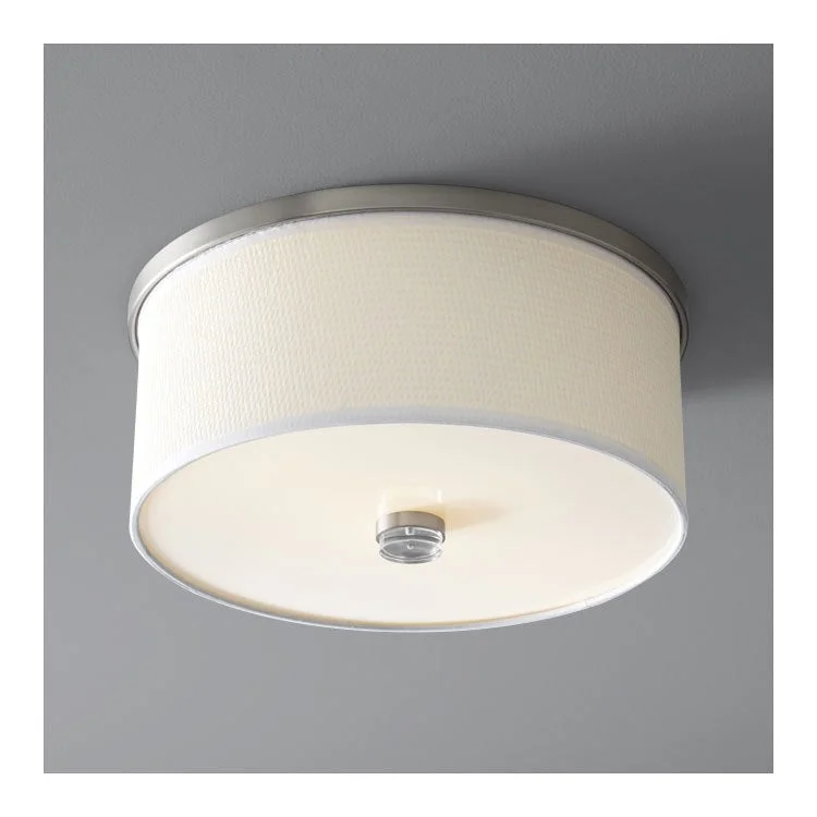 Echo Two-Light LED Flush Mount Ceiling Fixture - Satin Nickel