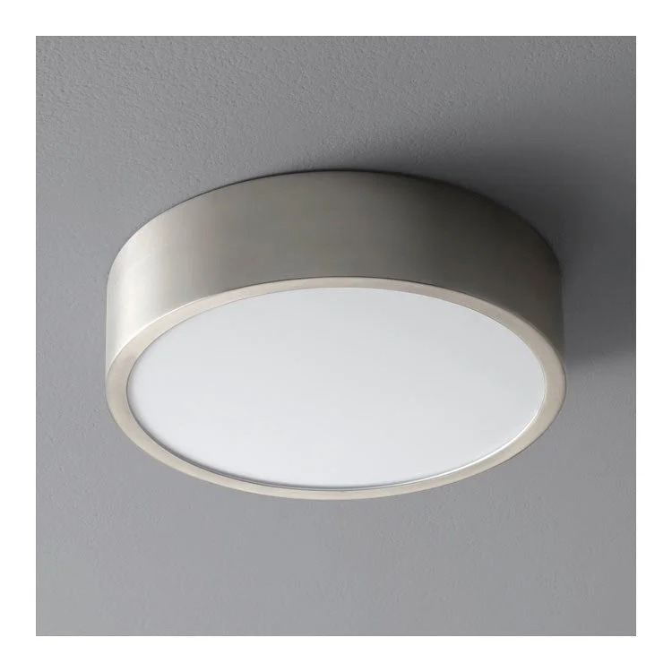 Peepers Single-Light 10" Flush Mount Ceiling Fixture - Satin Nickel