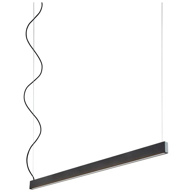 Zepp Two-Light 50" LED Linear Pendant - Black