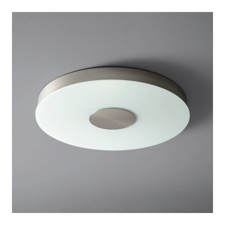 Dione Single-Light 21" Flush Mount Ceiling Fixture - Satin Nickel