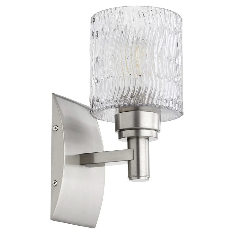 Sconce Stadium 1 Lamp Satin Nickel 100 Watts 10.25 Inch