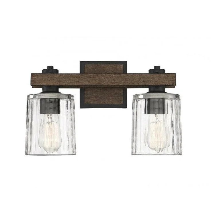 Vanity Light Halifax 2 Lamp Durango Metal/Glass