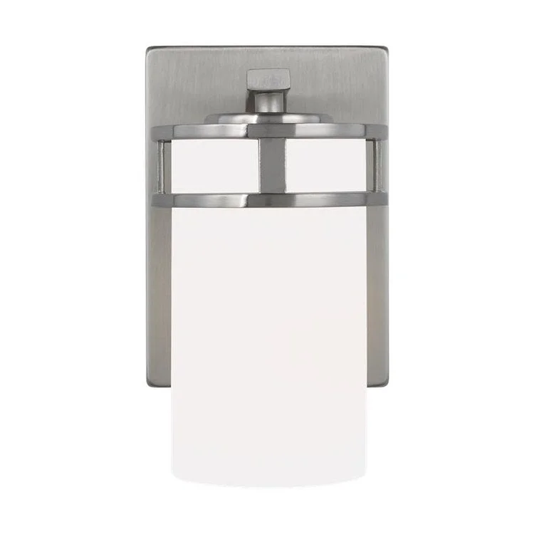 Sconce Robie One Sea Gull Light Wall 1 Lamp Brushed Nickel 75 Watts 11-1/8 x 7-1/4 x 9-3/8 Inch