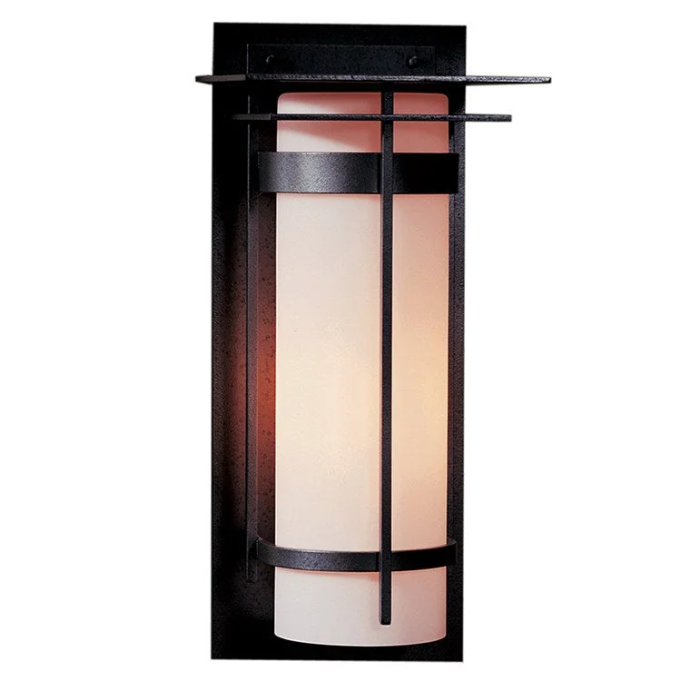 Banded with Top Plate Single-Light Large Outdoor Wall Sconce