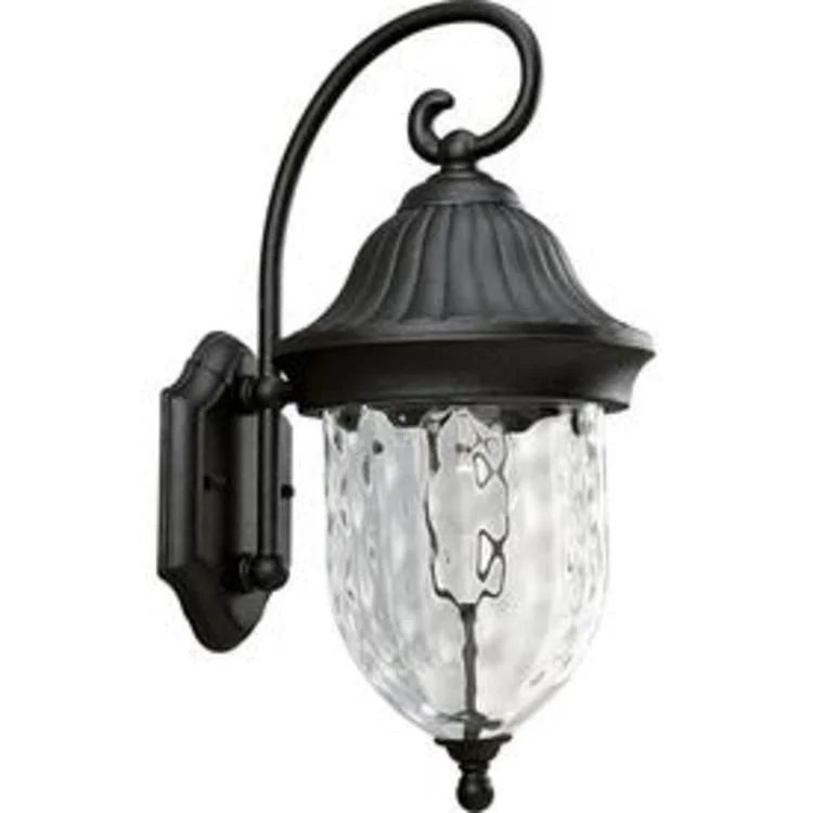 Outdoor Light Coventry Wall Lantern 1 Lamp Textured Black Glass or Shade Hammered Optic 100 Watt