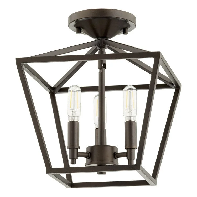 Gabriel Three-Light Flush Mount Ceiling Fixture