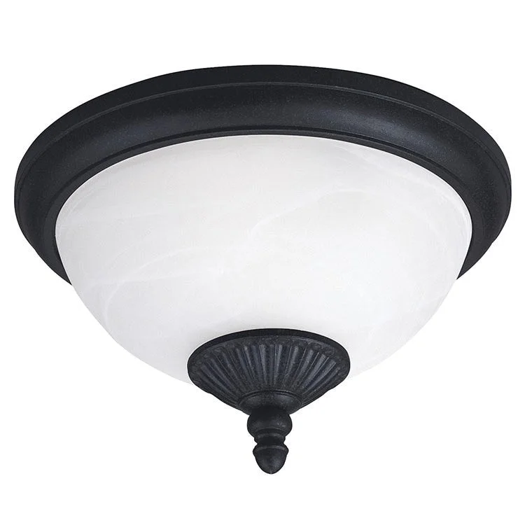 Yorktown Two-Light LED Outdoor Flush Mount Ceiling Fixture